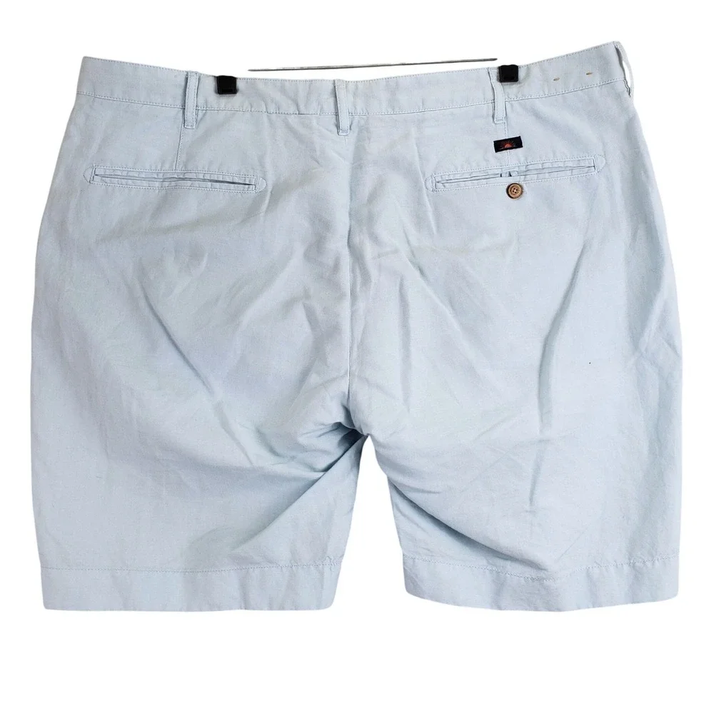 Faherty Linen Shorts Mens 42 Blue Coastal Summer Casual